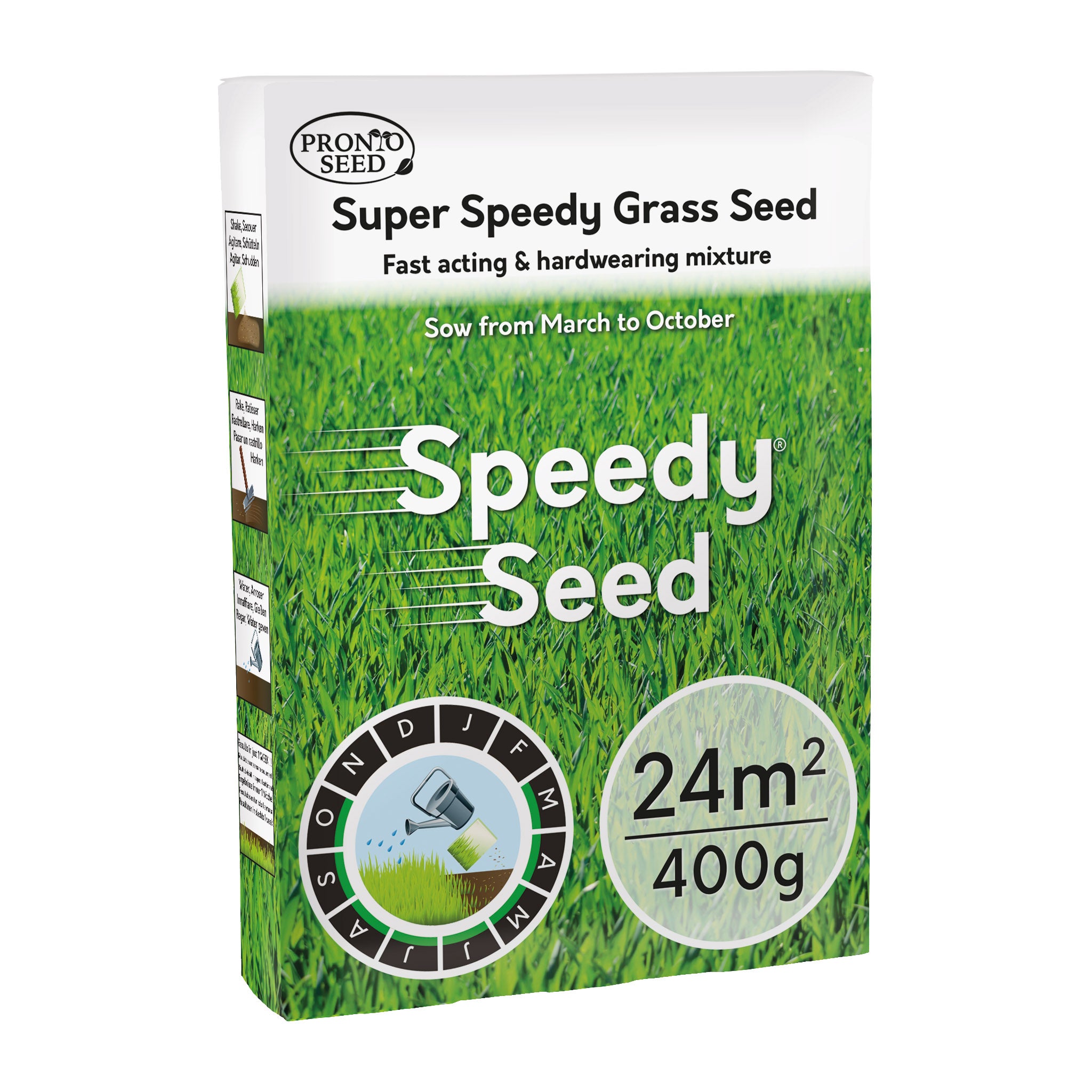 Speedy Seed Grass Seed - Fast Growing Lawn Seed Mix 400g (Covers 24m²) Speedy Seed Grass Seed - Fast Growing Lawn Seed Mix 400g (Covers 24m²)