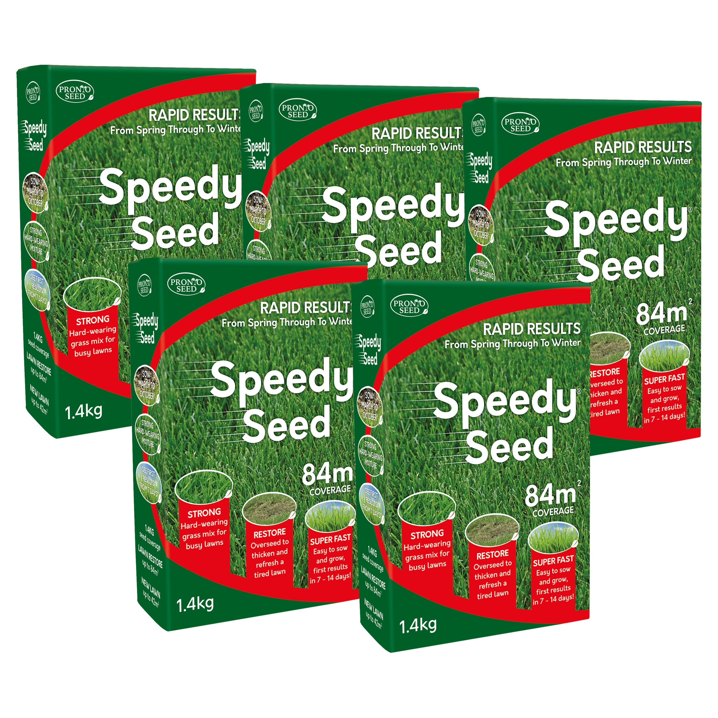 Speedy Seed Grass Seed - Fast Growing Lawn Seed Mix 7kg (Covers 420m²) Speedy Seed Grass Seed - Fast Growing Lawn Seed Mix 7kg (Covers 420m²)