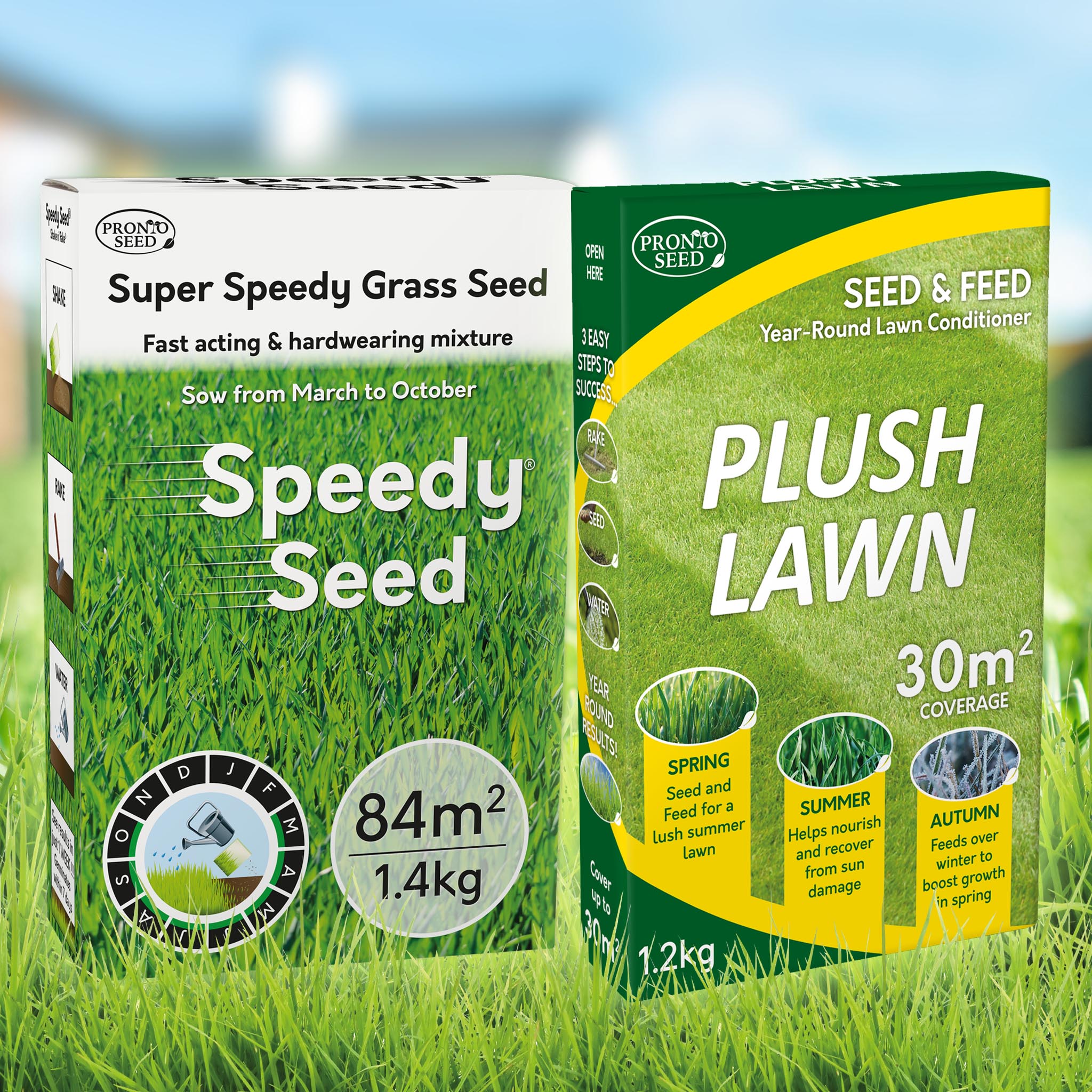 Lawn Revive Bundle 2.6kg – Speedy Seed & Plush Lawn (Covers up to 54m²) Lawn Revive Bundle 2.6kg – Speedy Seed & Plush Lawn (Covers up to 54m²)