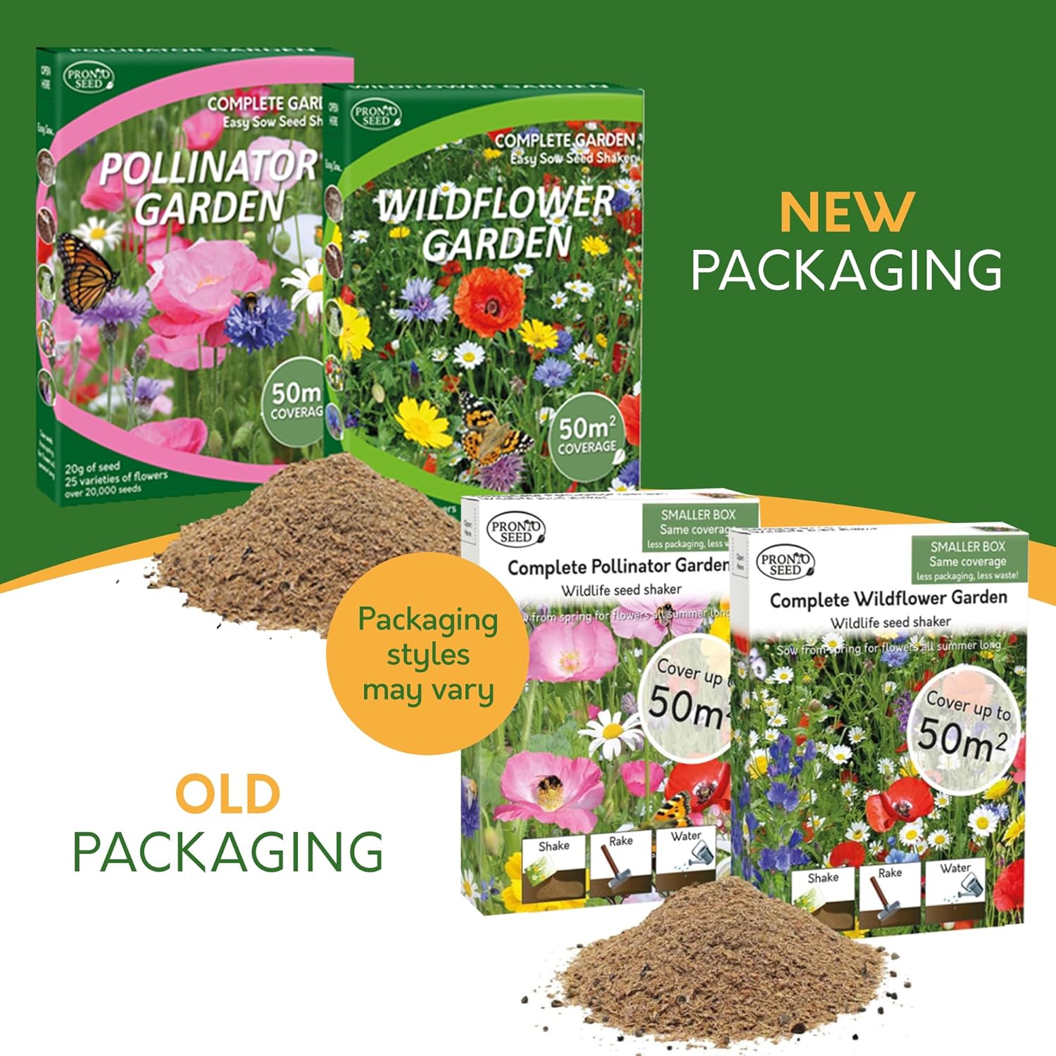 Wildflower Seed Shaker Twin Pack – 2 x 50m² Coverage Wildflower Seed Shaker Twin Pack – 2 x 50m² Coverage