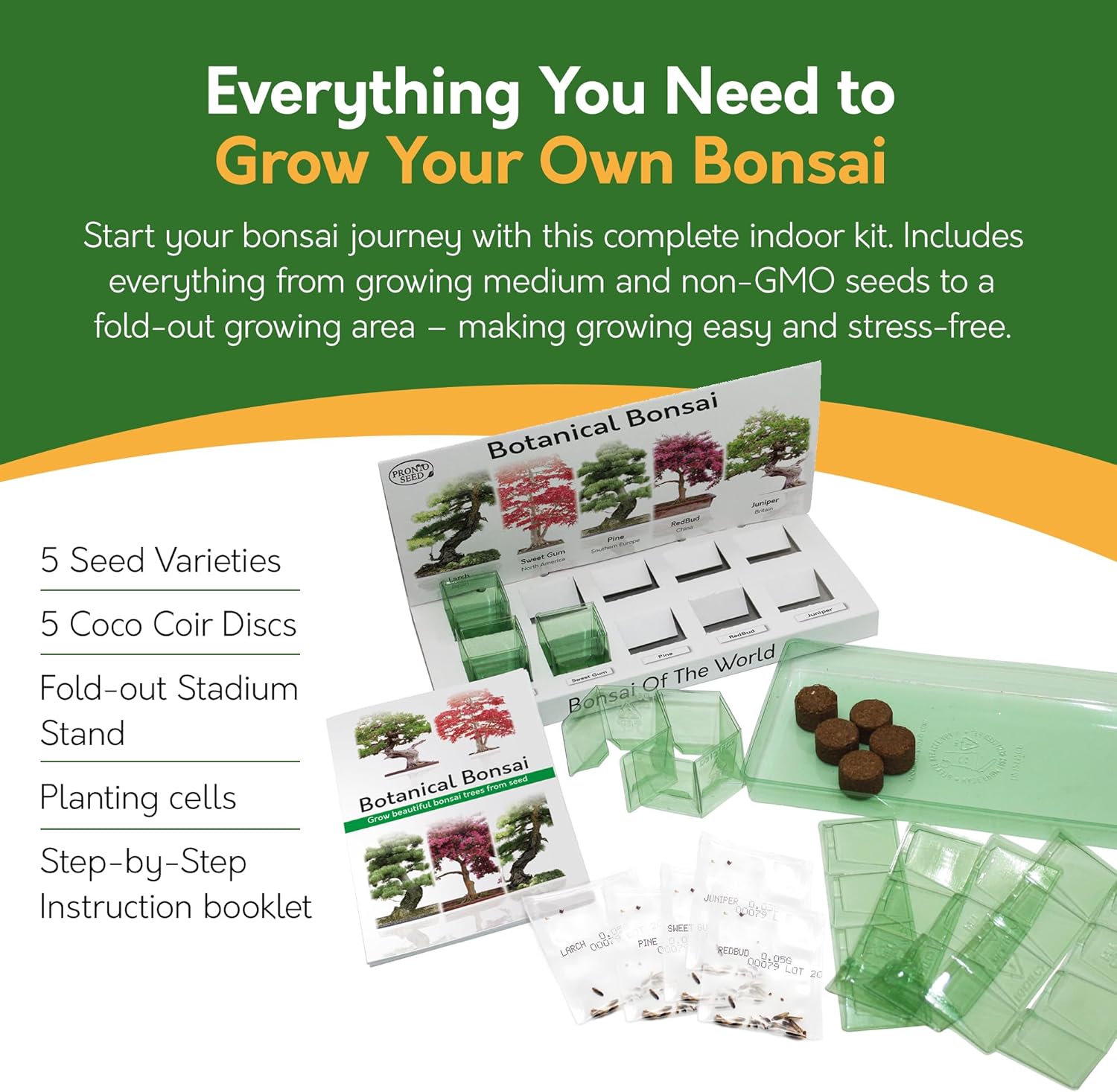 Grow Your Own Bonsai Tree Kit – 5 Seed Varieties | Botanical Bonsai Grow Kit Grow Your Own Bonsai Tree Kit – 5 Seed Varieties | Botanical Bonsai Grow Kit