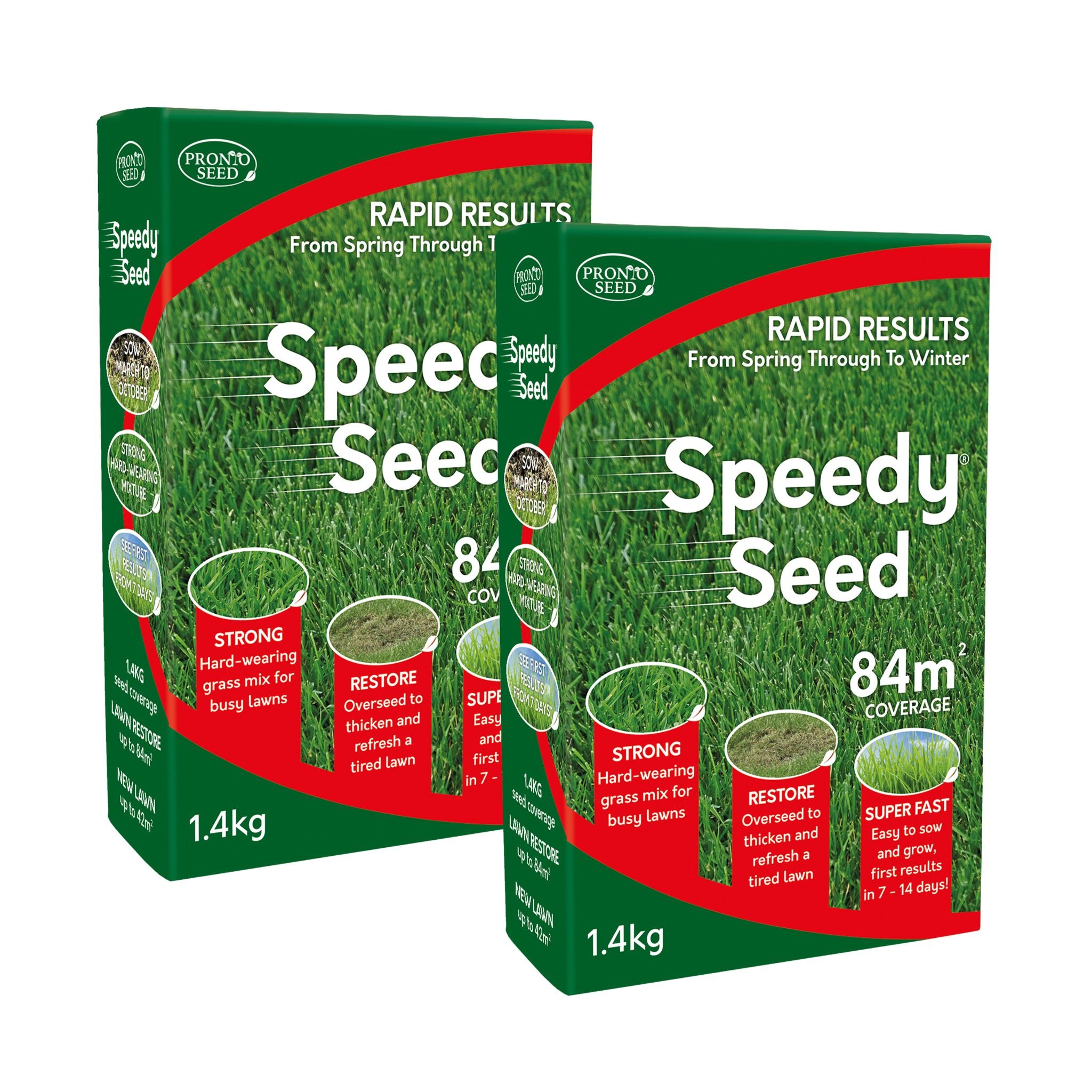 Speedy Seed Grass Seed - Fast Growing Lawn Seed Mix 2.8kg (Covers 168m²) Speedy Seed Grass Seed - Fast Growing Lawn Seed Mix 2.8kg (Covers 168m²)