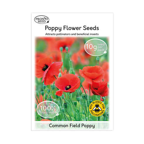 Poppy Flower Seeds - Papaver Rhoeas, Field Poppy - 10g