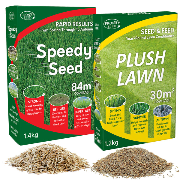 Lawn Revive Bundle 2.6kg – Speedy Seed & Plush Lawn (Covers up to 54m²)