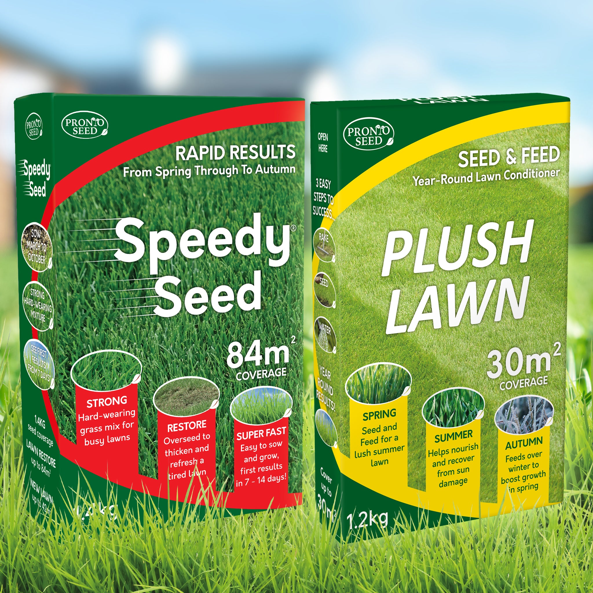 Lawn Revive Bundle 2.6kg – Speedy Seed & Plush Lawn (Covers up to 54m²)