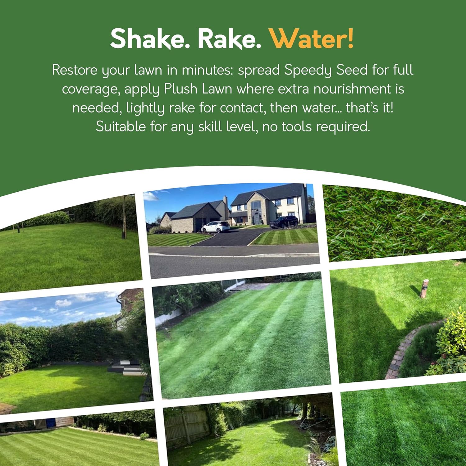 Lawn Revive Bundle 2.6kg – Speedy Seed & Plush Lawn (Covers up to 54m²)