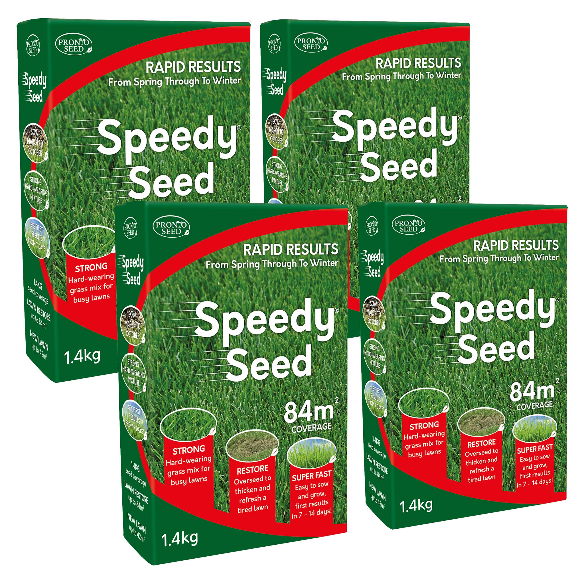Speedy Seed Grass Seed - Fast Growing Lawn Seed Mix 5.6kg (Covers 336m²)