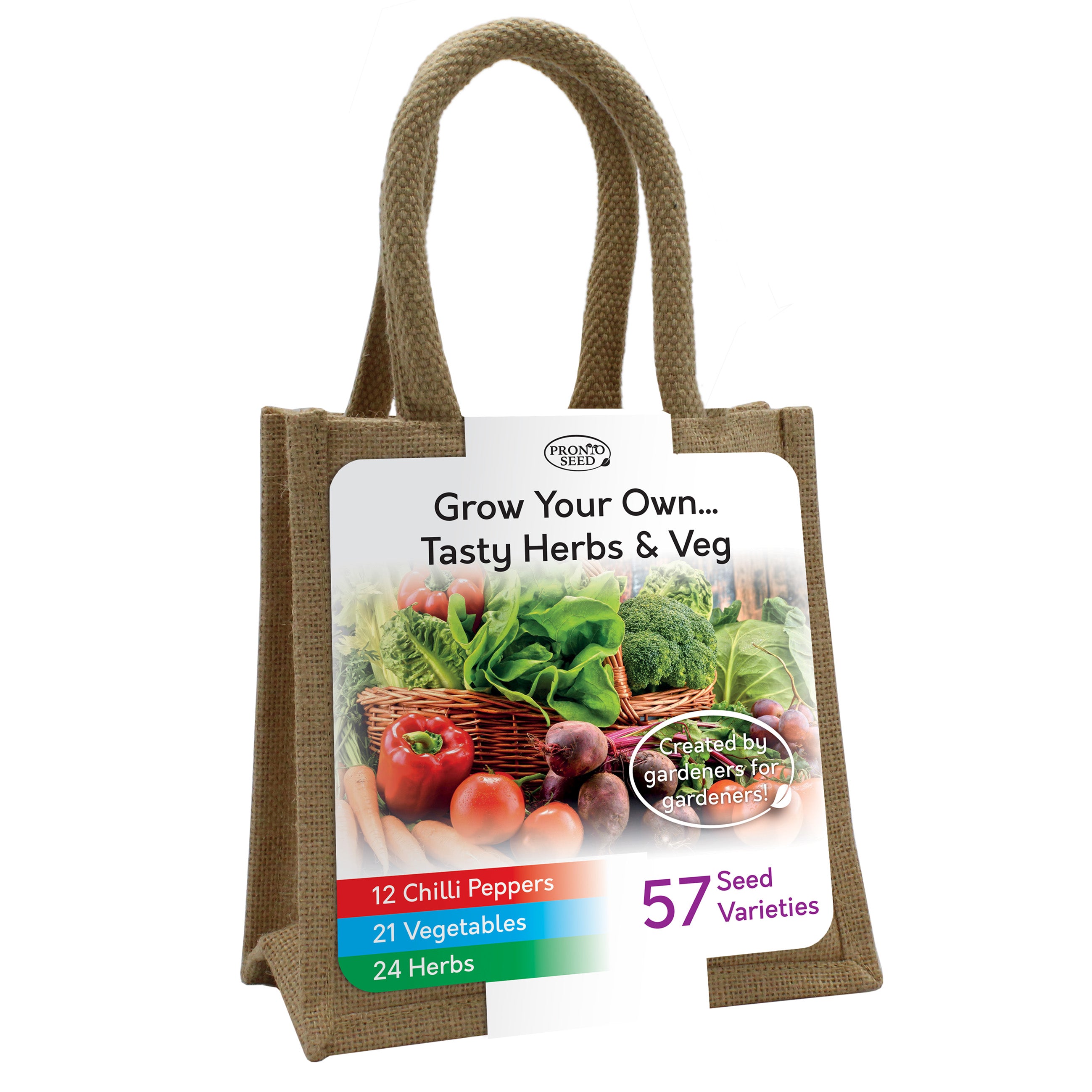 Tasty Herbs & Veg Seed Variety Gift Bag – 57 Varieties