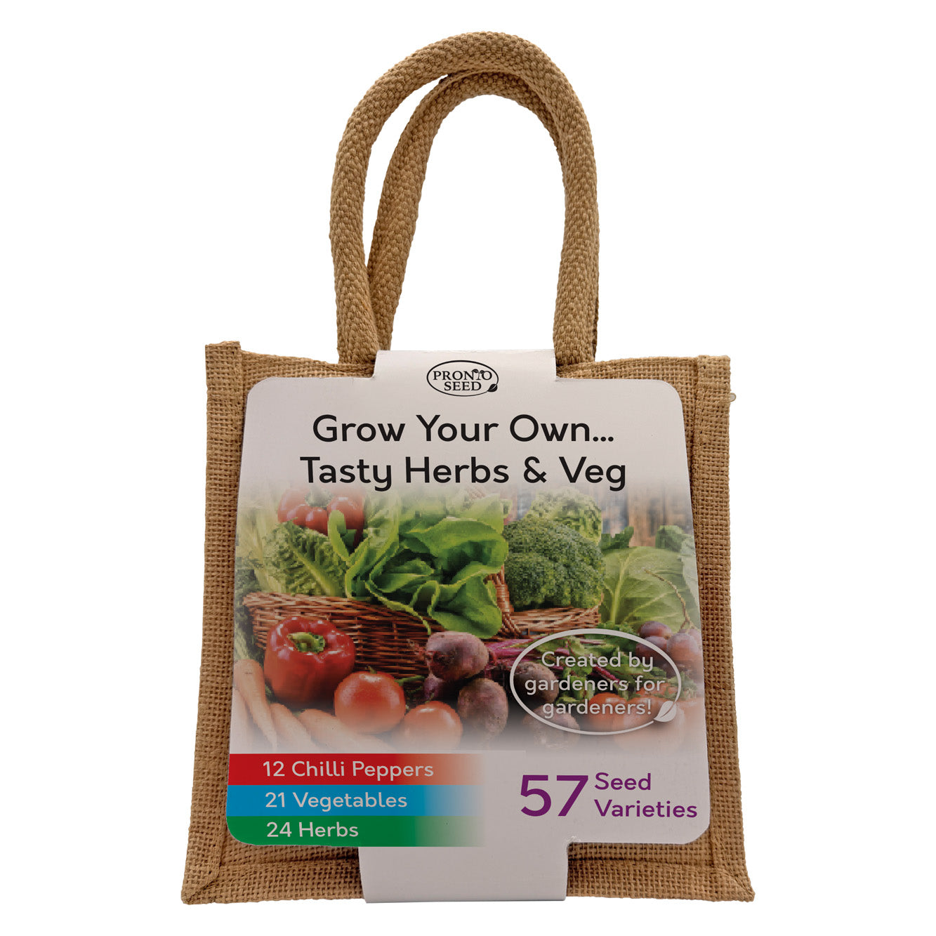 Tasty Herbs & Veg Seed Variety Gift Bag – 57 Varieties