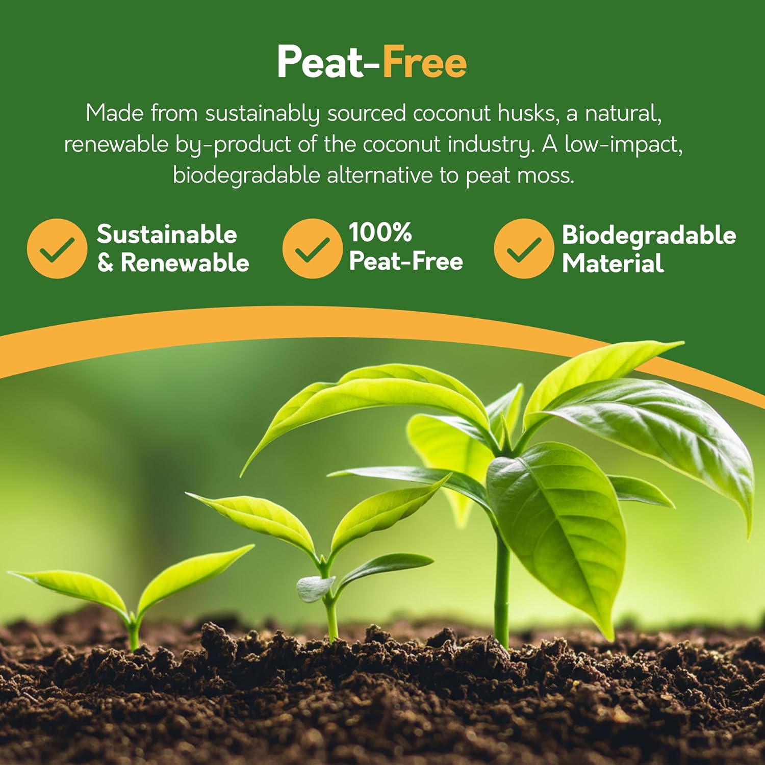 Enriched Coir Potting Mix – 1kg Peat-Free Mulch & Soil Alternative | Expands to 9L