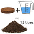 Coir Potting Soil Discs – 2.6L Peat-Free, Eco-Friendly Grow Medium (2 x 10cm Discs)