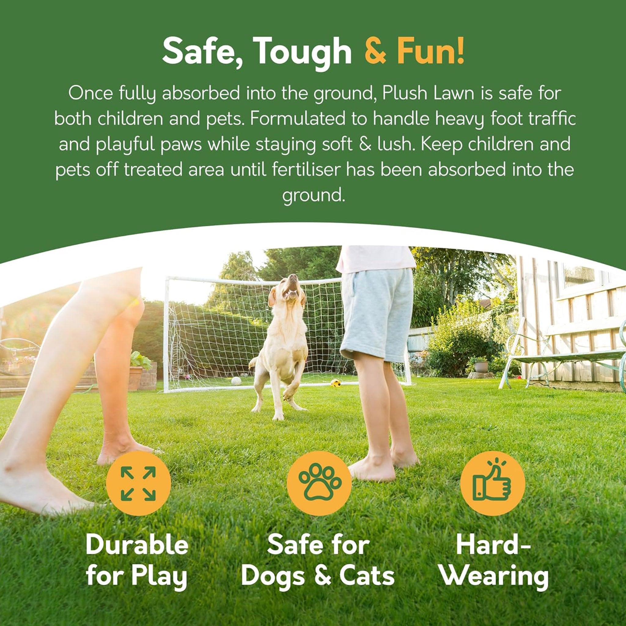 Plush Lawn Grass Seed & Feed – 2 x 1.2kg (Covers Up to 60m²) | Lawn Conditioner & Thickener