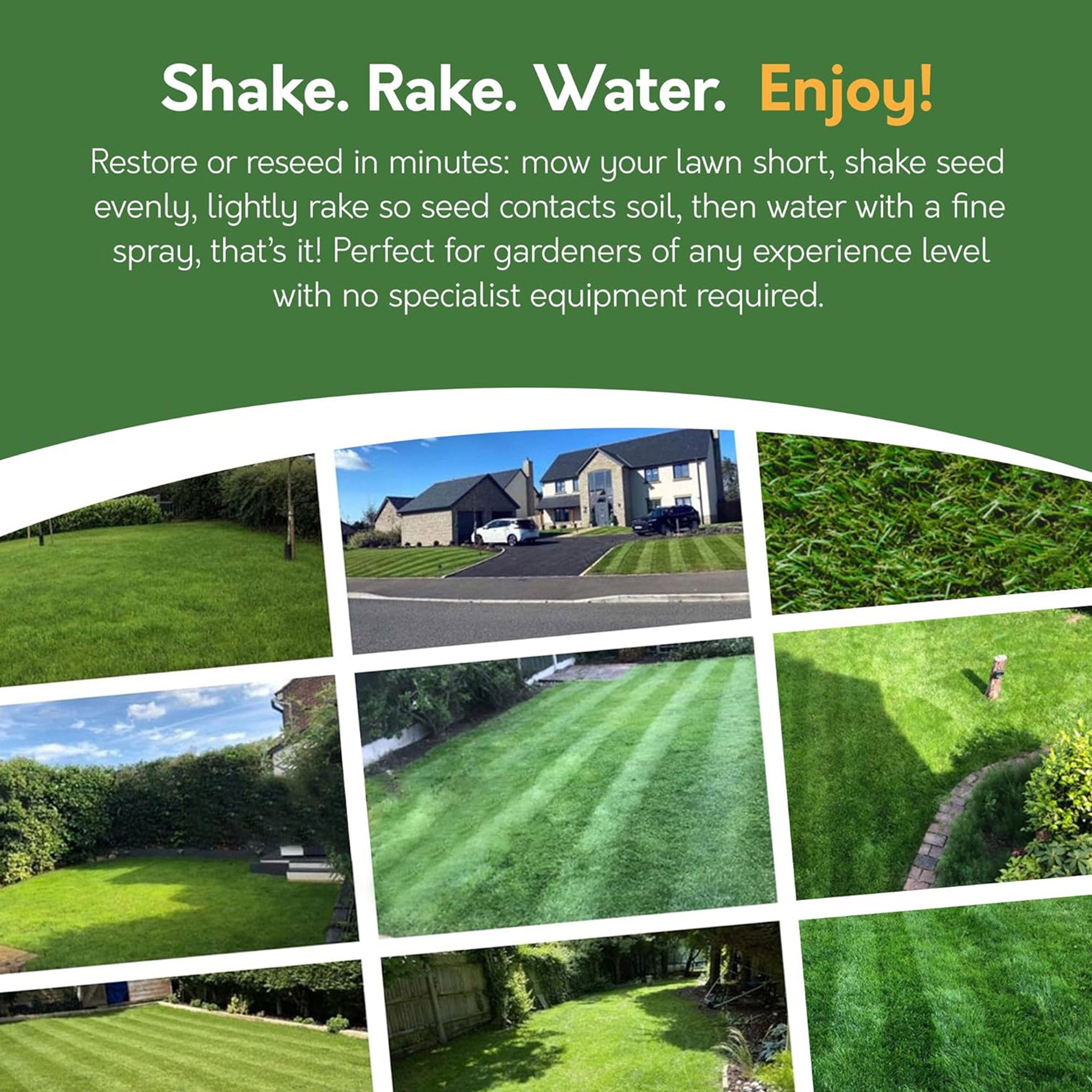 Plush Lawn Grass Seed & Feed – 2 x 1.2kg (Covers Up to 60m²) | Lawn Conditioner & Thickener