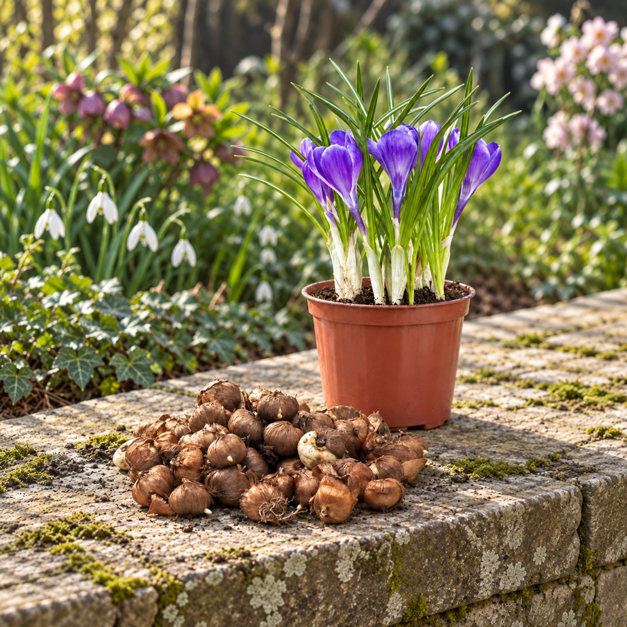 Crocus Blue Bulbs – 100 Early Spring Flowering Bulbs
