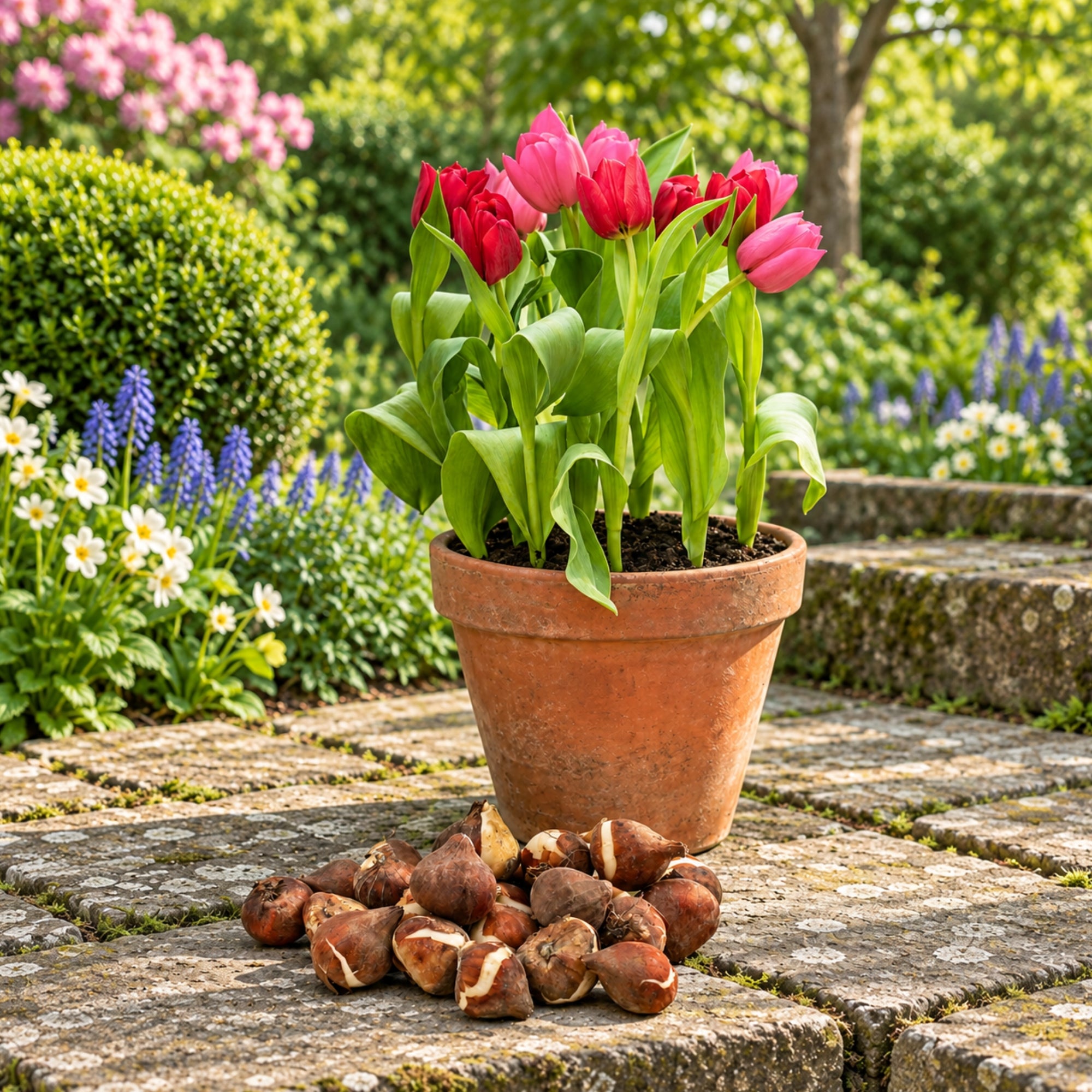 Tulip Tall Mix Bulbs – 24 Red & Pink Spring Flowering Tulips
