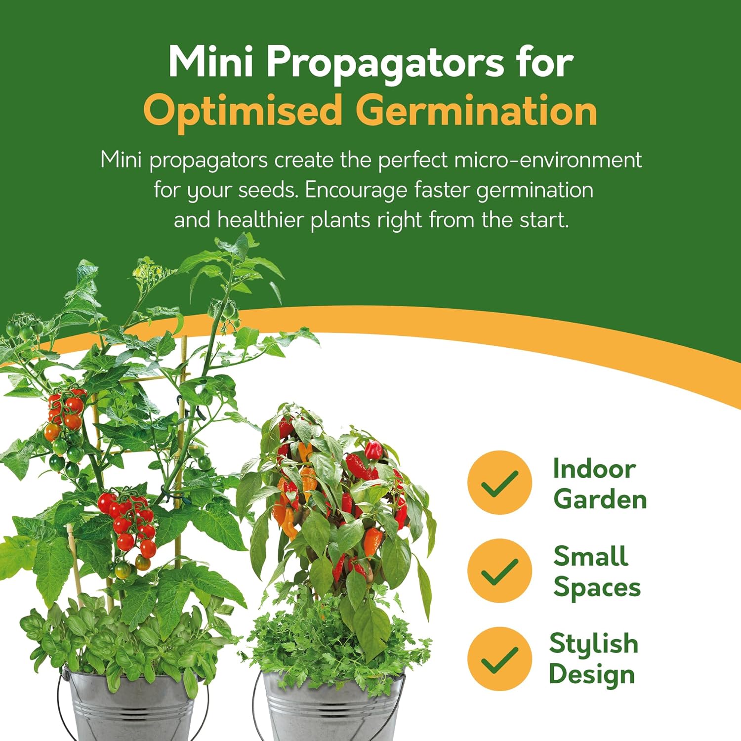 Combo Grow Kit – 2 Bucket Planters with Chilli, Tomato & Herb Seeds