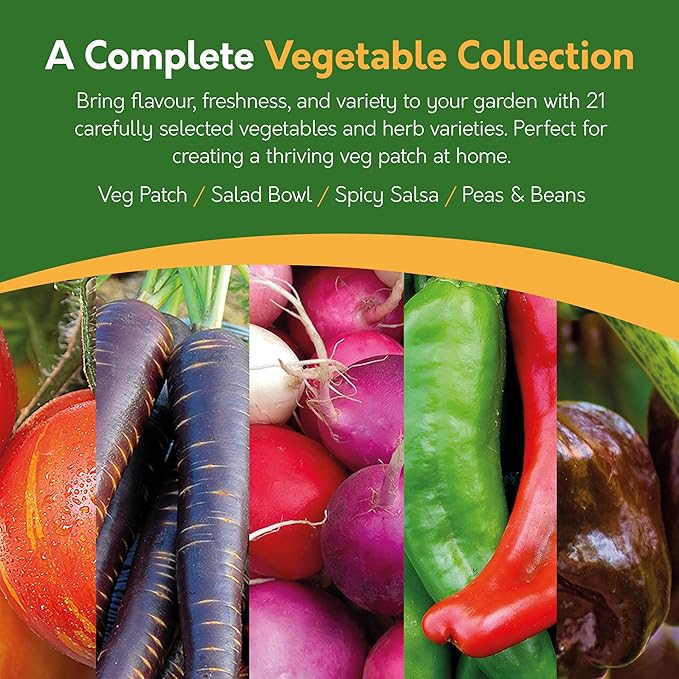 Vegetable Seeds – 21 Varieties, 1,700+ Seeds