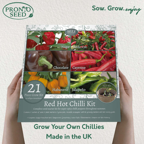 Red Hot Chilli Kit and Pronto Seed Herba'licious Eco Kit