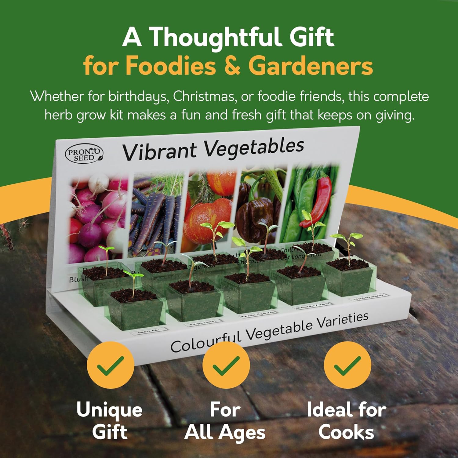 Grow Your Own Vegetable Kit – 5 Seed Varieties | Vegetable Grow Kit