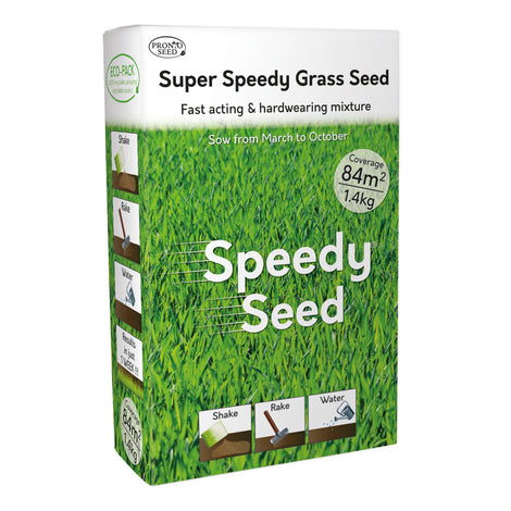 Fast Growing Speedy Grass Seed 1.4kg Covers 84m2