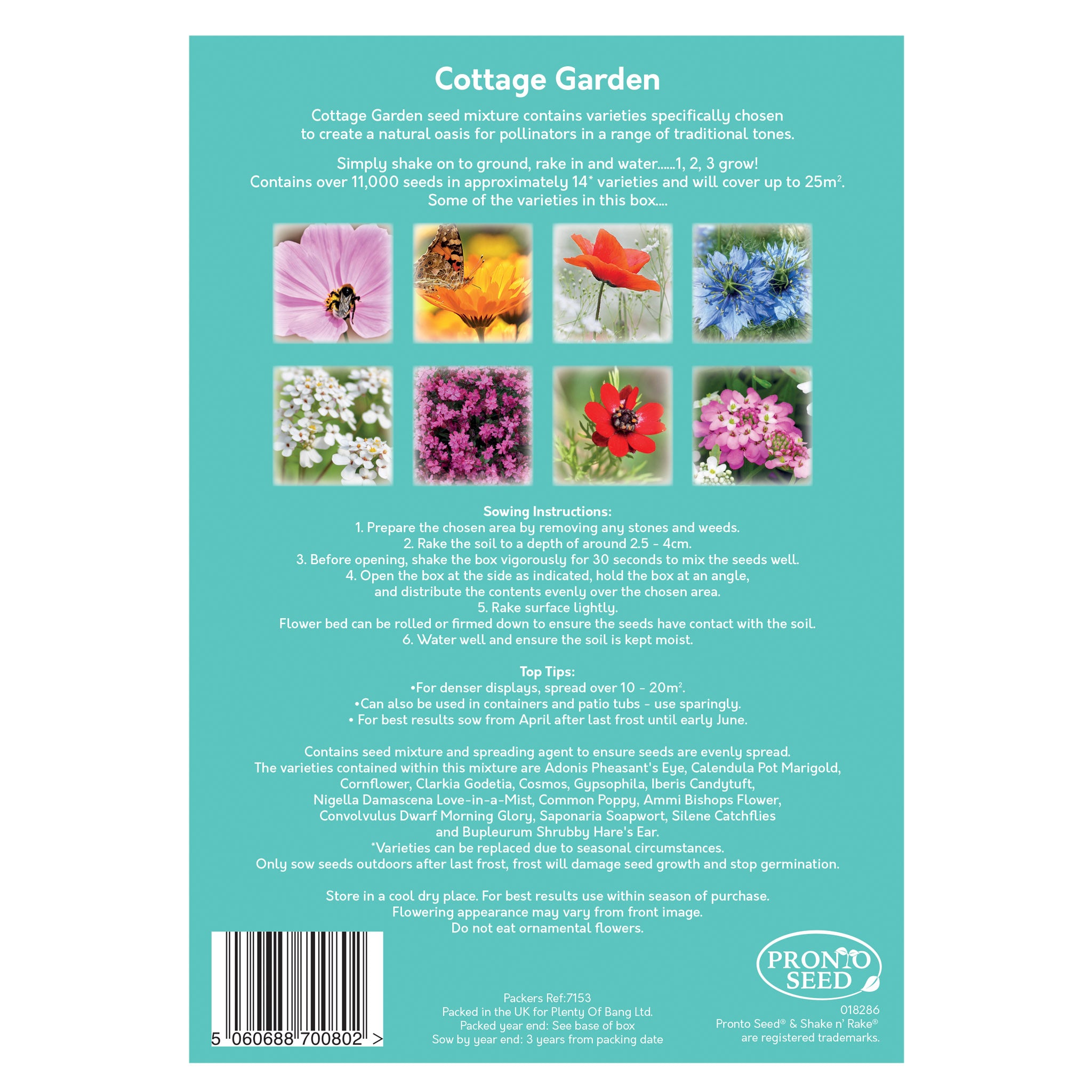 Cottage Garden Wildflower Seed Shaker – Covers 25m²