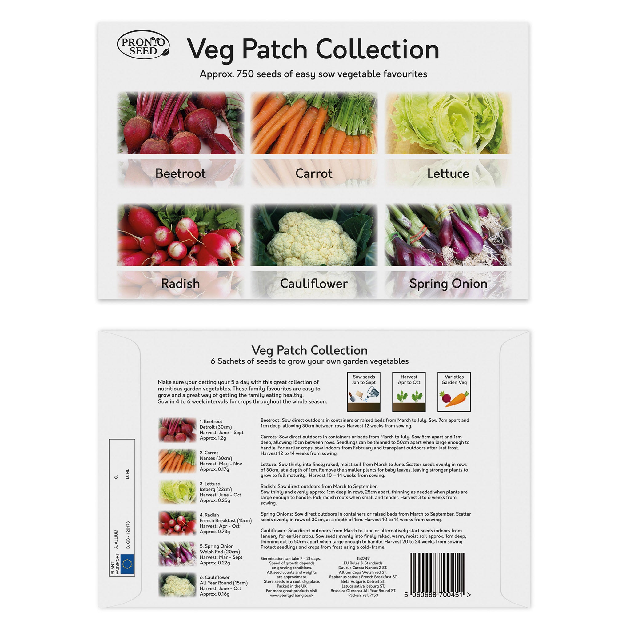 Vegetable Seeds – 21 Varieties, 1,700+ Seeds